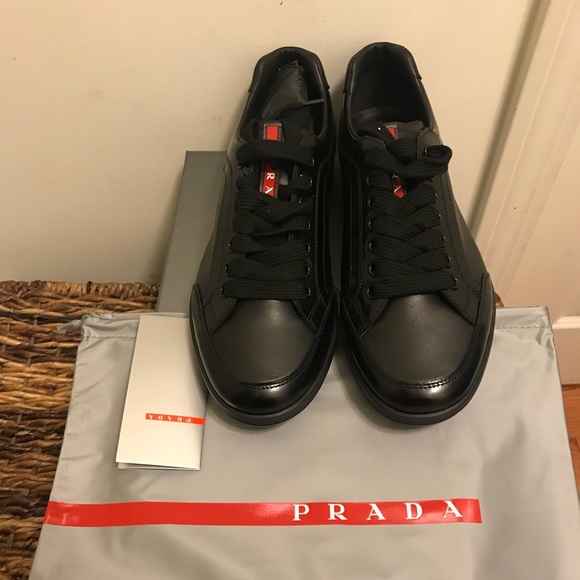 prada panelled low top sneakers